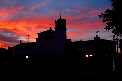 FOTO PLAZA ESPAA AMANECIENDO